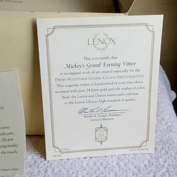 Lenox Mickey mouse votive candle holder or ring holder old but new in box